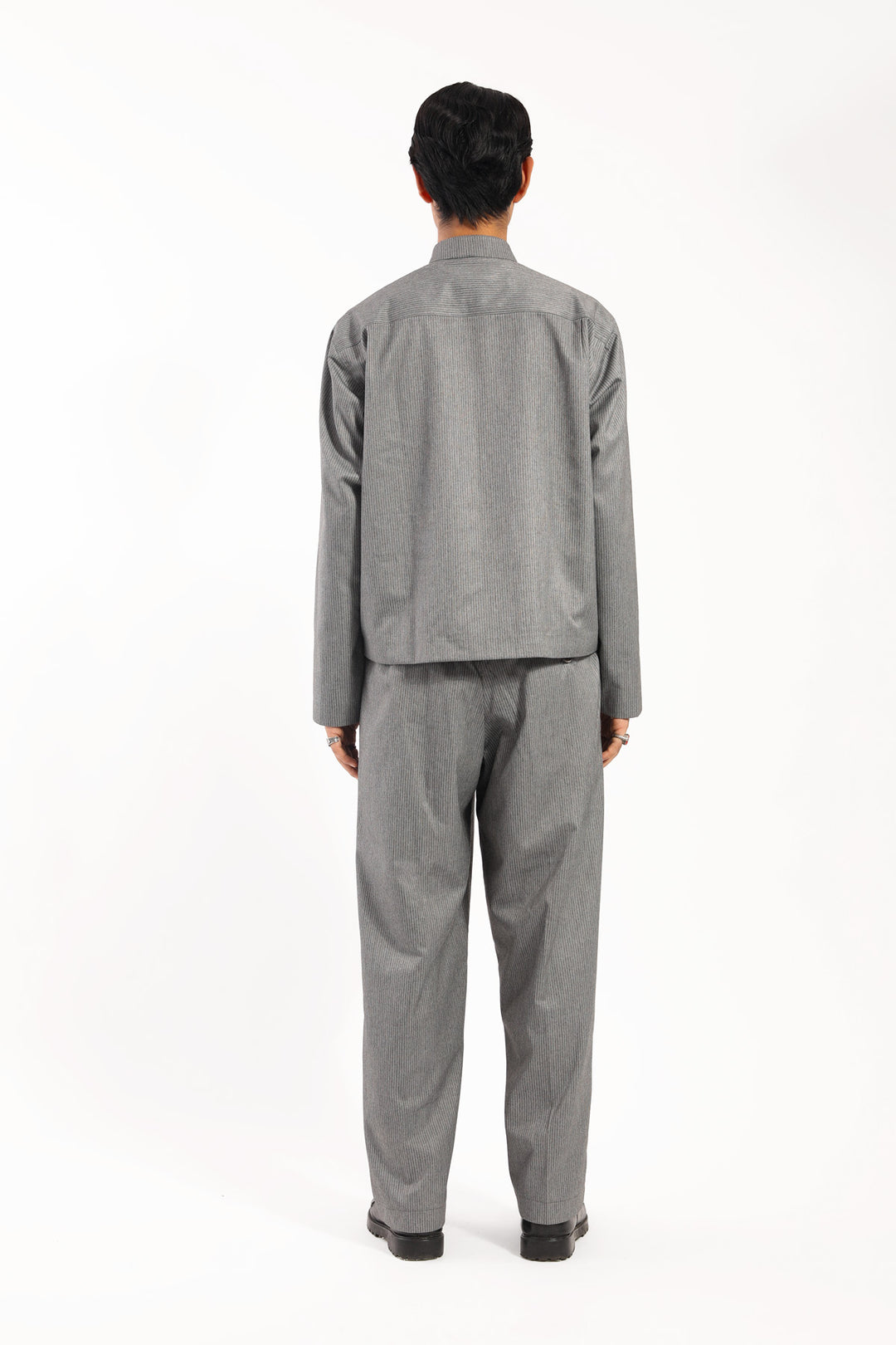 Grey Pinstripe Sidhaa Trousers