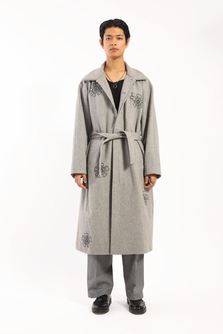 Grey Lambi Belt Coat