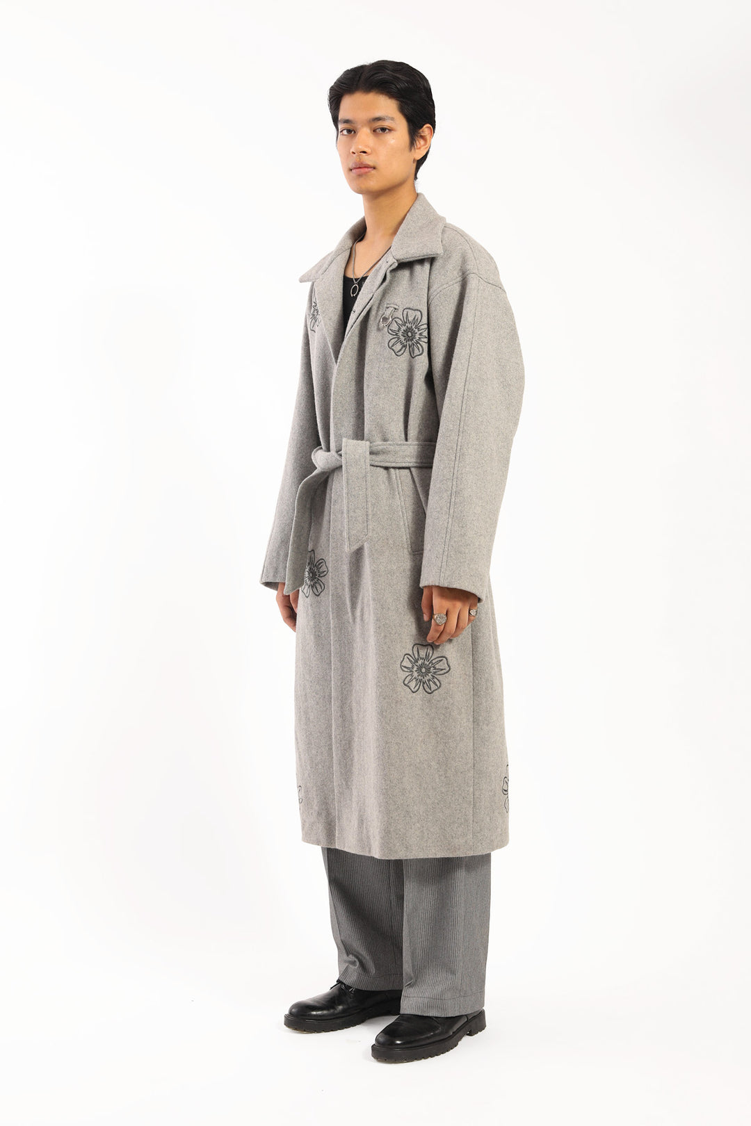 Grey Lambi Belt Coat