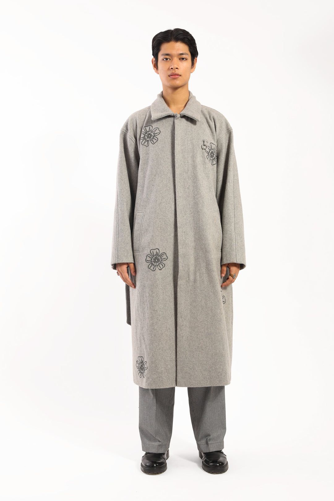 Grey Lambi Belt Coat