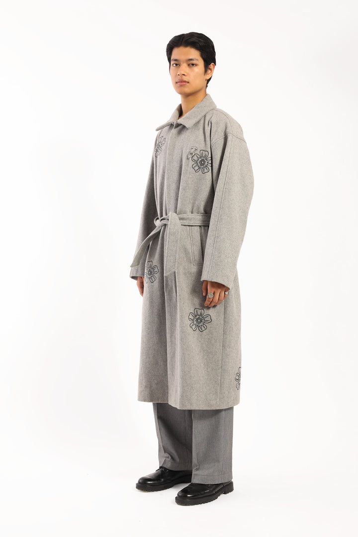 Grey Lambi Belt Coat