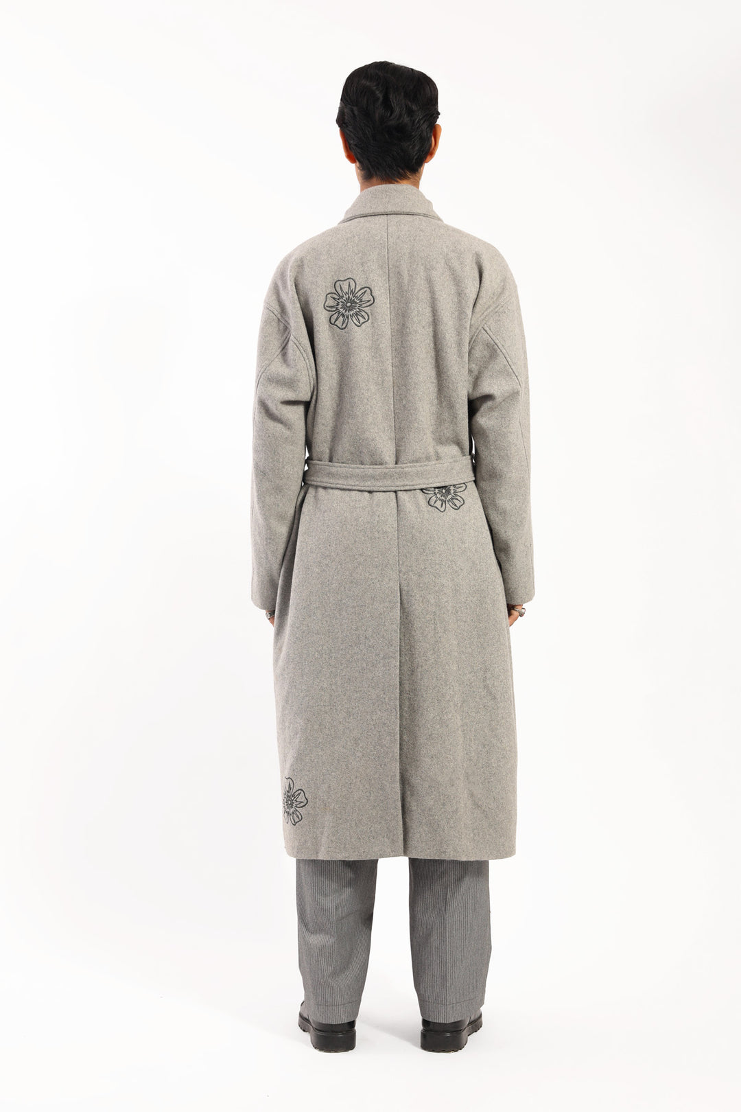 Grey Lambi Belt Coat