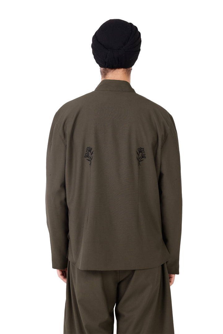 Dark Brown Form Jacket