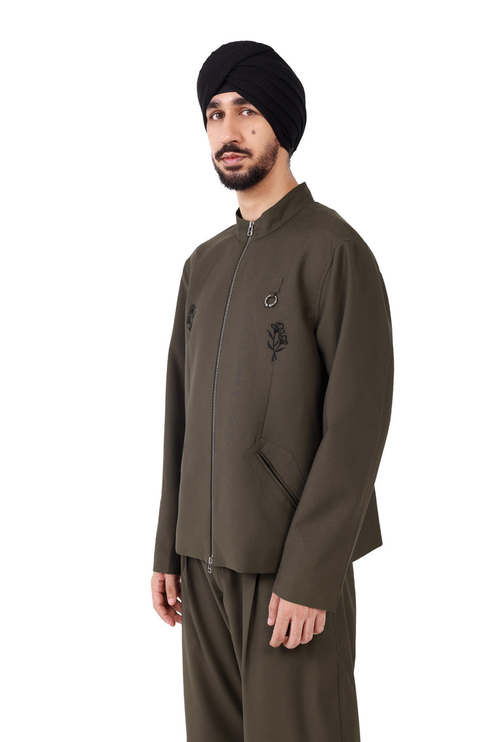 Dark Brown Form Jacket