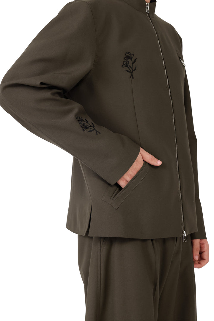 Dark Brown Form Jacket