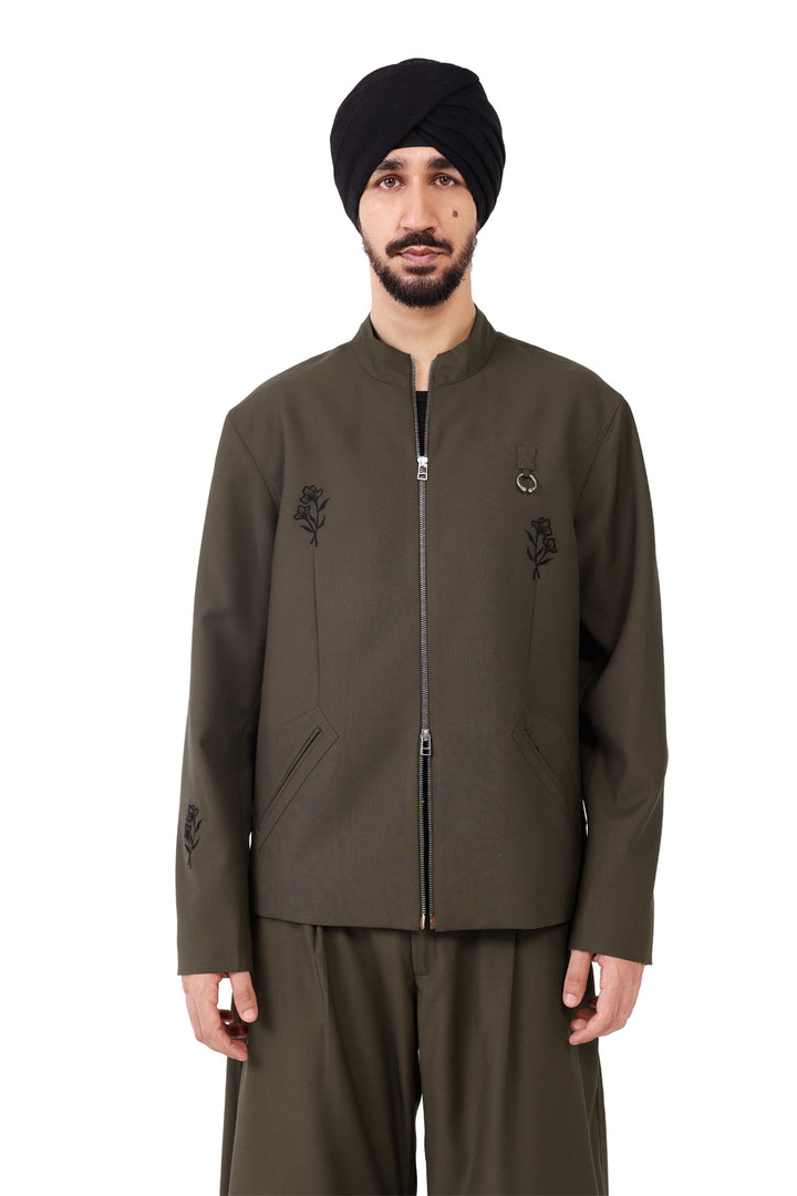 Dark Brown Form Jacket