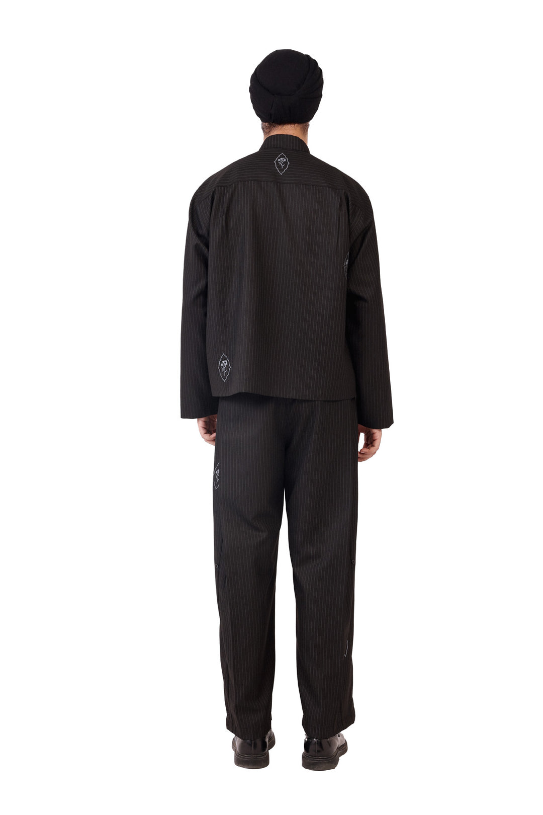 Black Pinstripe General Jacket