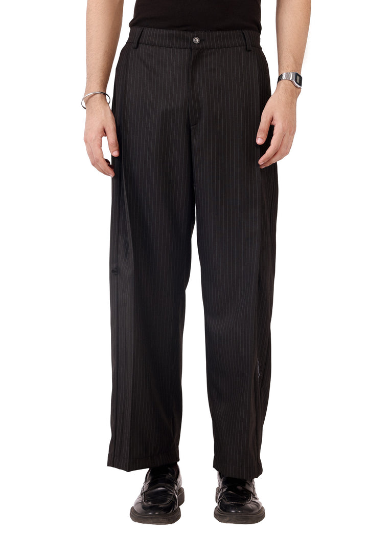 Black Prinstripe Barnala Trousers