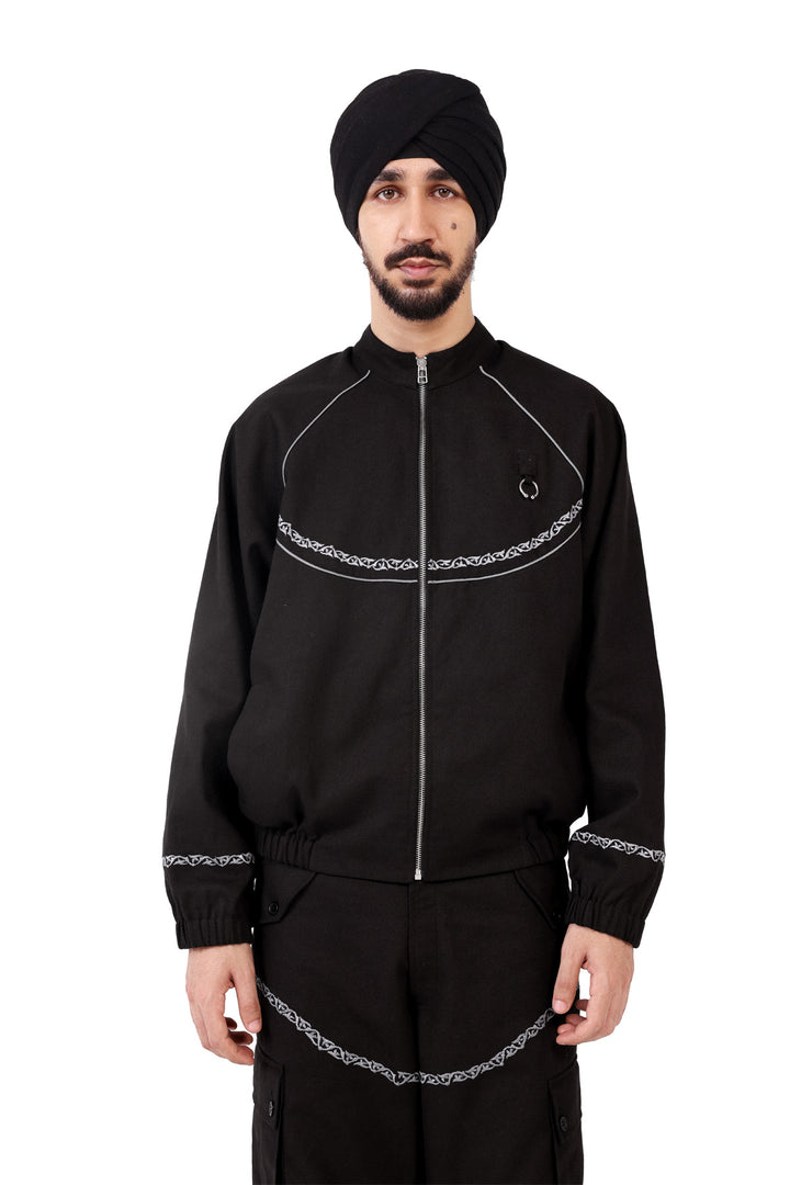 Black Sturdy Track Jacket
