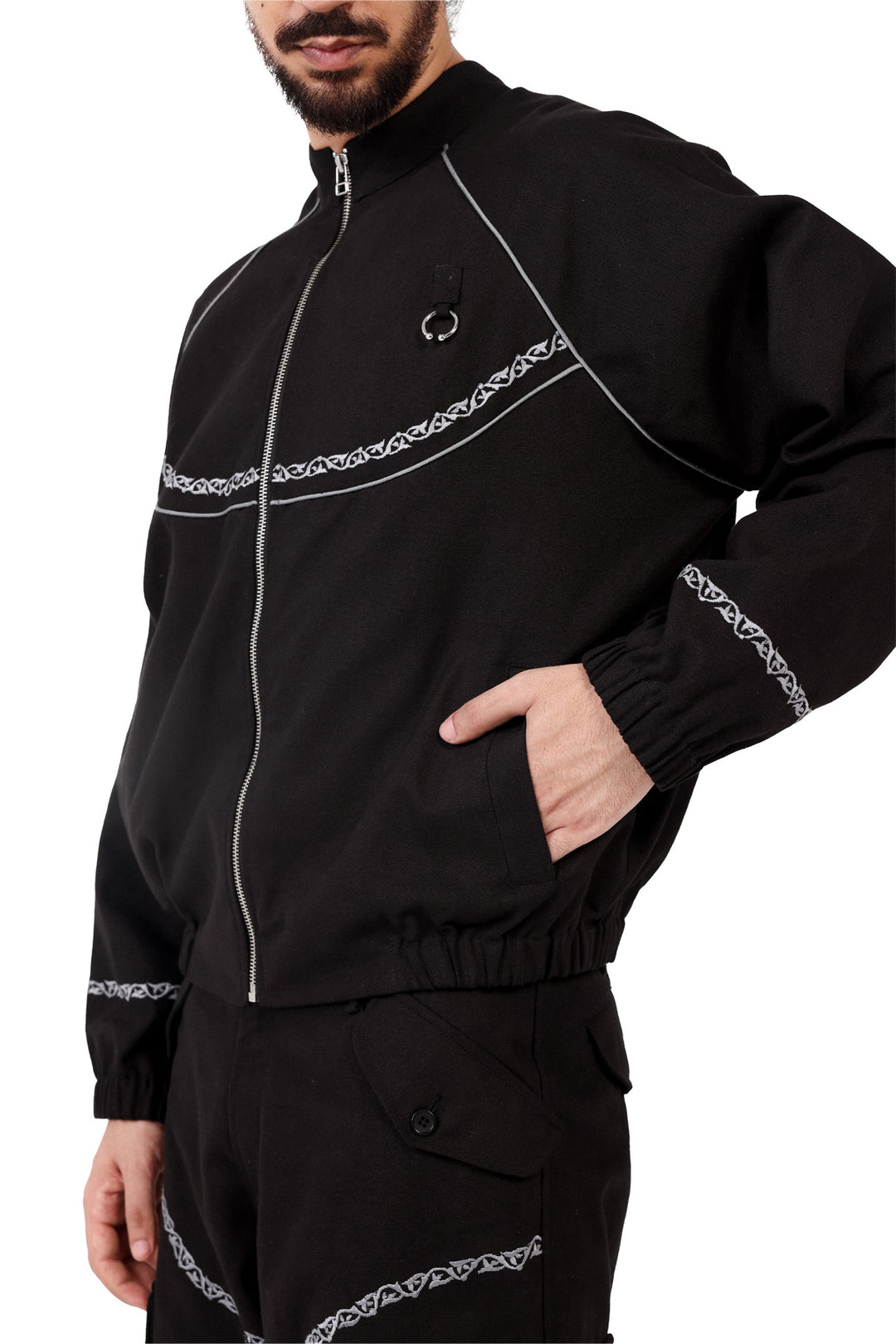 Black Sturdy Track Jacket
