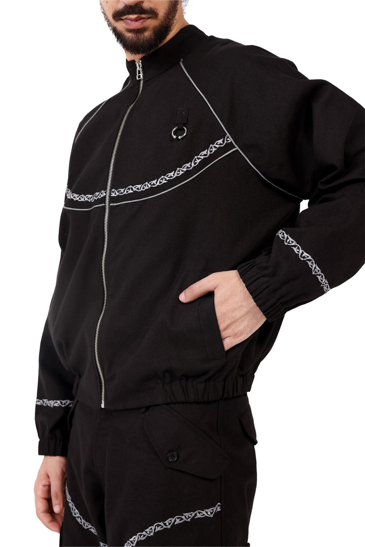 Black Sturdy Track Jacket