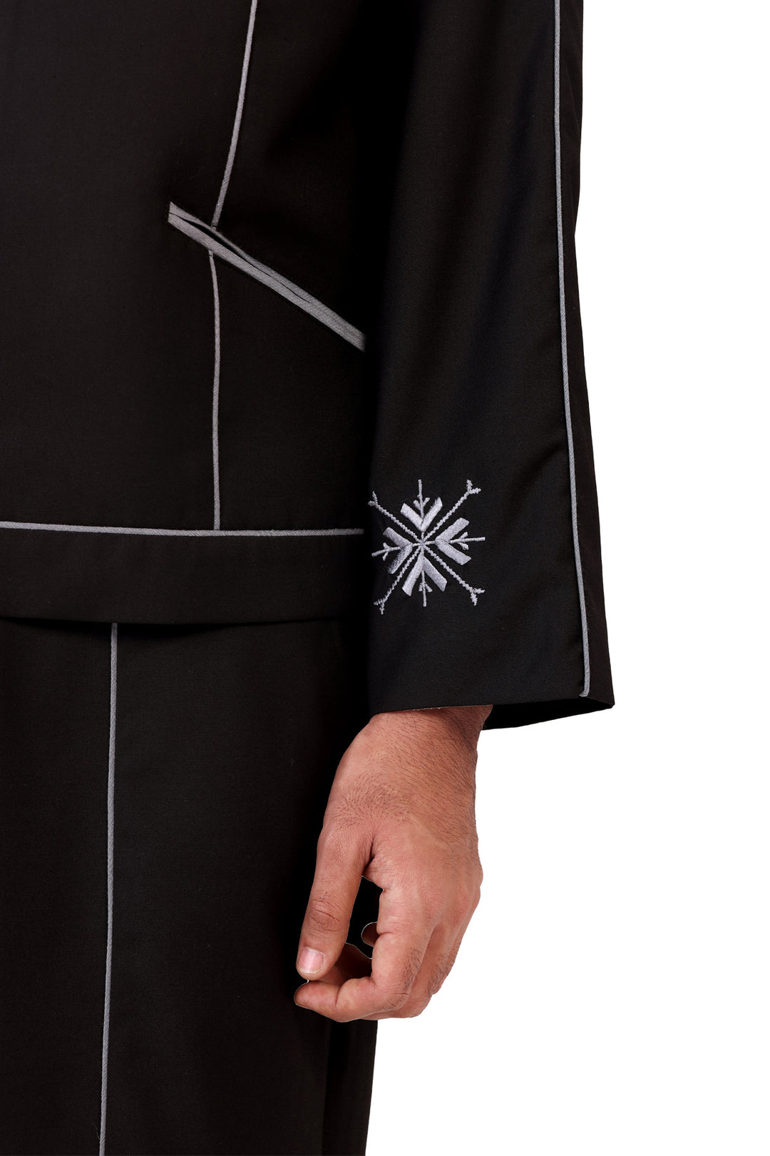 Black Raat Piped Jacket