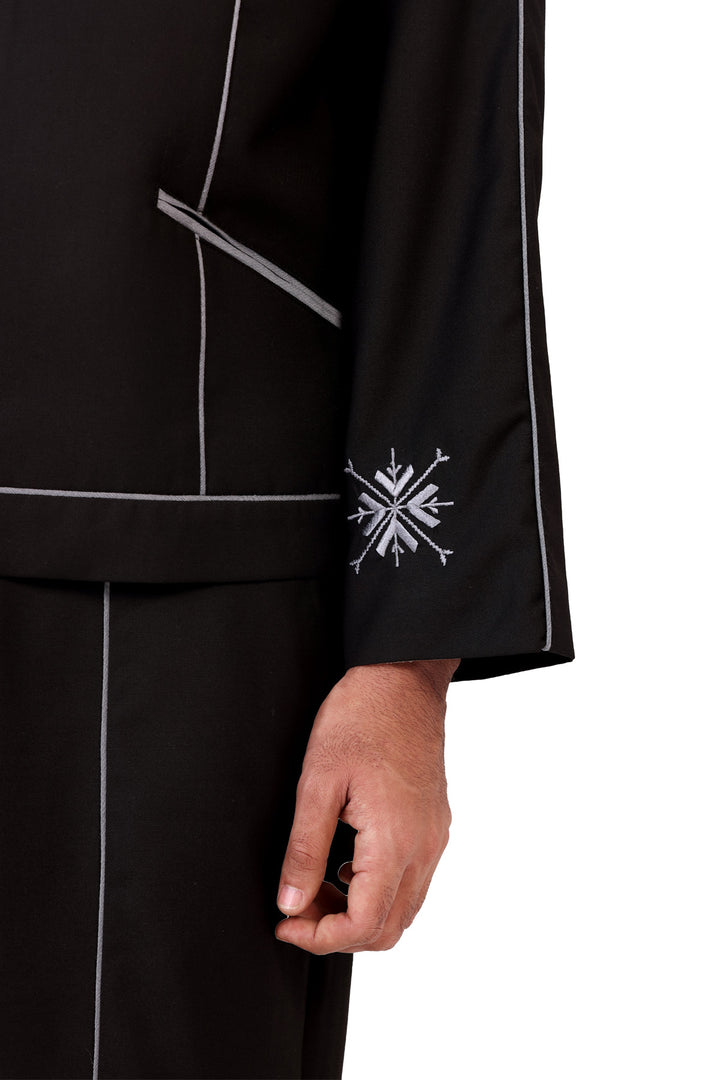 Black Raat Piped Jacket