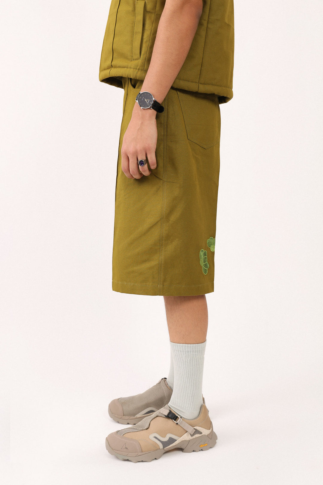 Olive Leaf Shorts