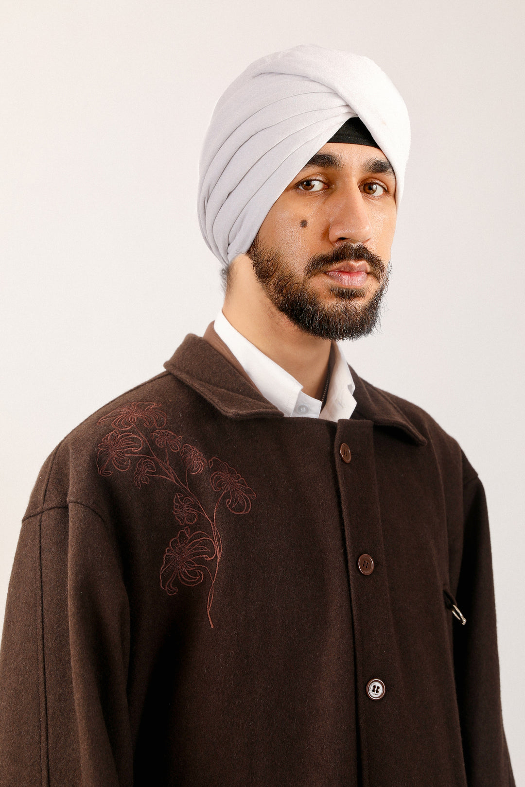 Dark Brown Lambi Belted Coat