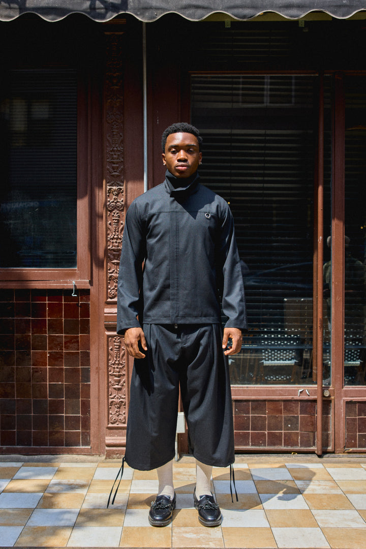 Black Striped Lapetna Jacket