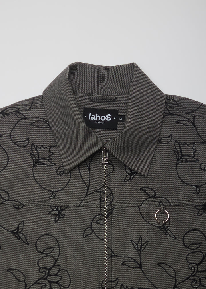 Ash Grey Chained Kam Jacket