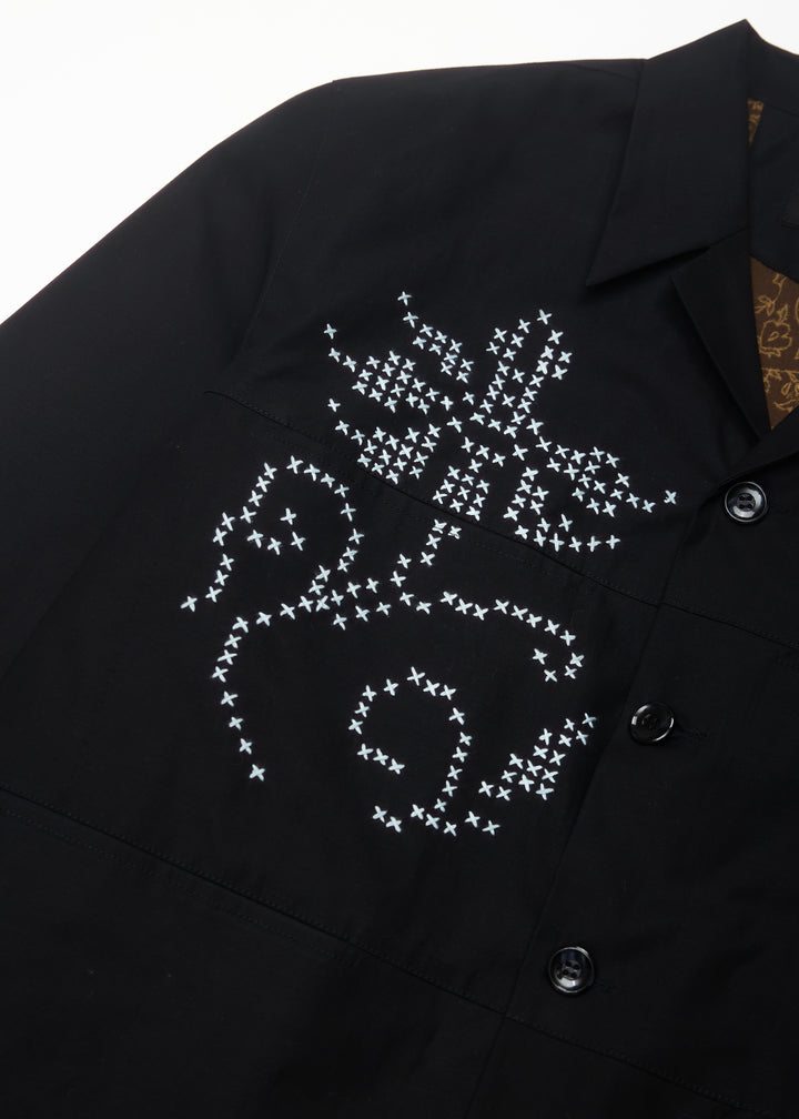 Black Notched Lapel Jacket
