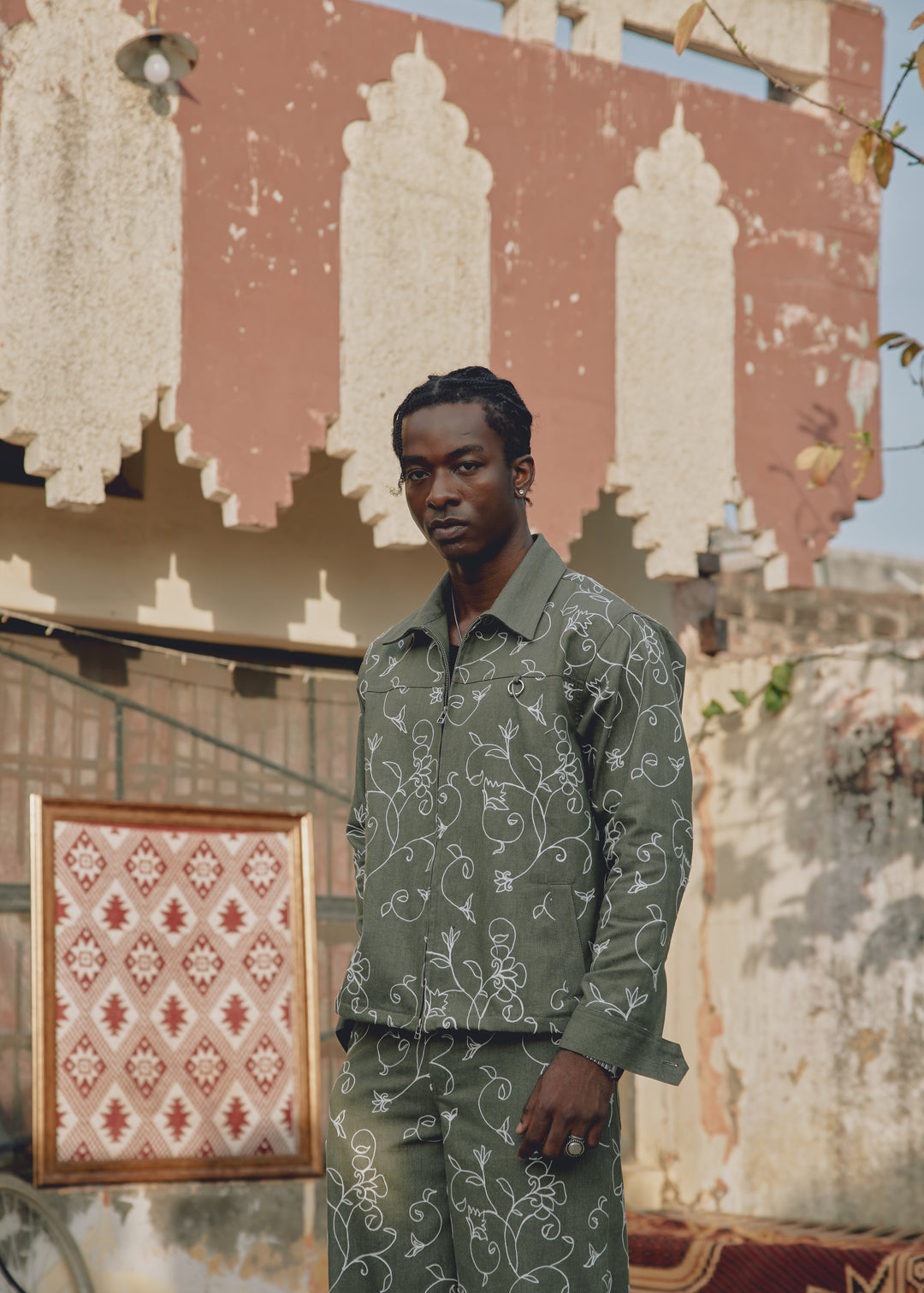 Olive Chained Kam Jacket