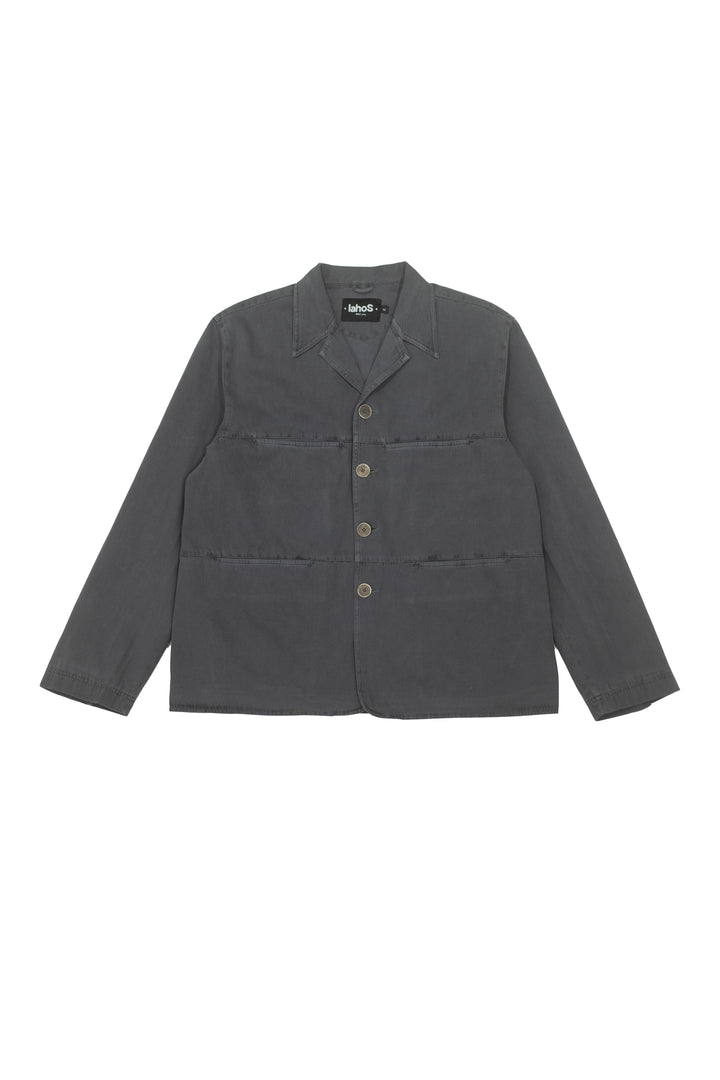 Grey Notched Lapel Jacket